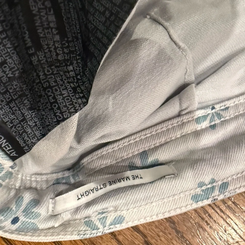 Zara Light Blue Marine Floral High Rise Jeans size 6 - Picture 10 of 10